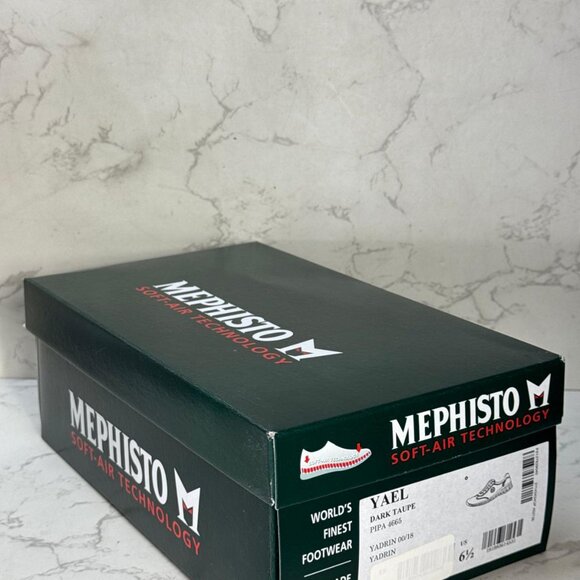 MEPHISTO Yael Soft-Air Sneaker In Dark Taupe Pipa 4665 Size 6.5 - Picture 9 of 9